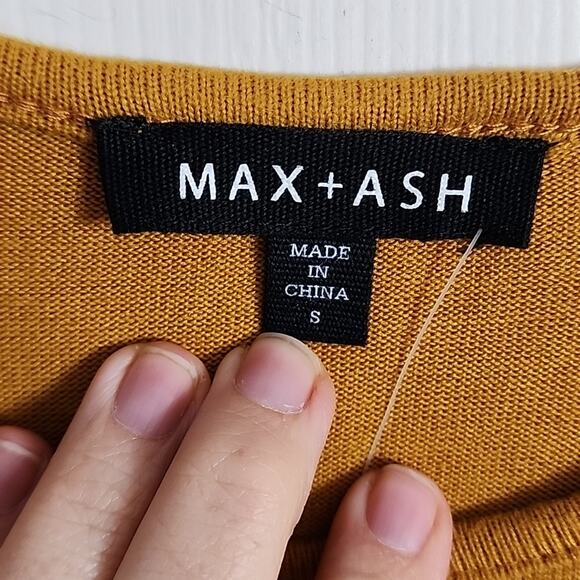 Max +Ash Mustard Yellow/Goldenrod Tiered Dress, NWT, Small - Picture 5 of 7